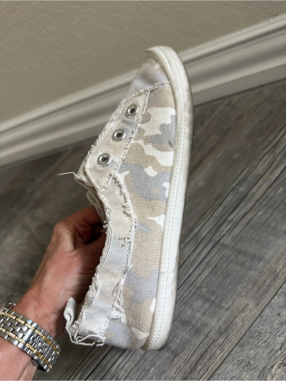 Tommy Bahama Gigi Natural Camo Slip-On Canvas Sneakers